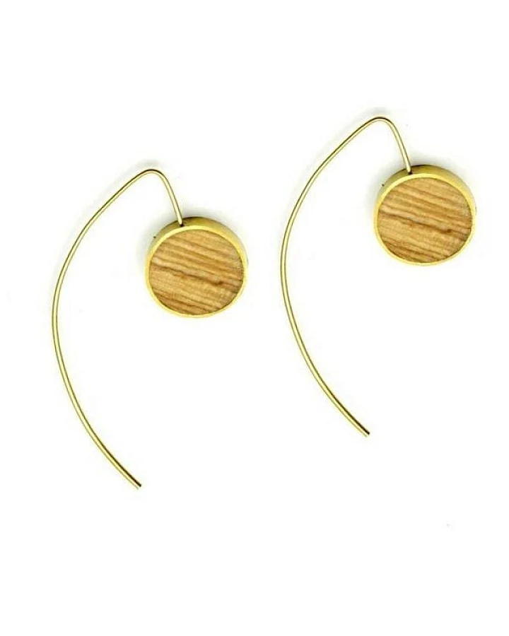 Bawa Hope Messingohrring mit Holz