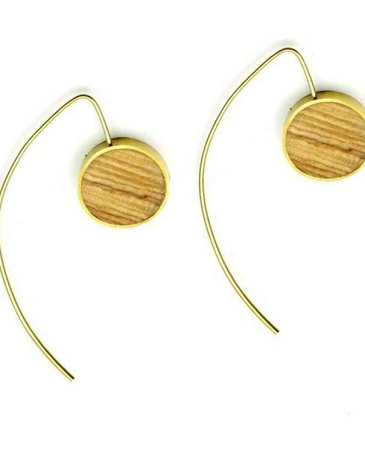 Bawa Hope Messingohrring mit Holz