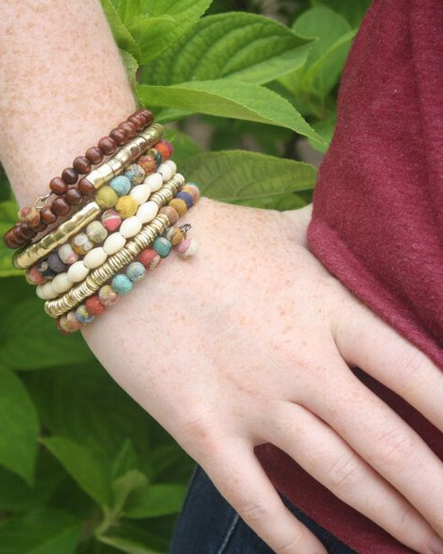 Worldfinds Kantha Armband Coiled – Ansicht 2