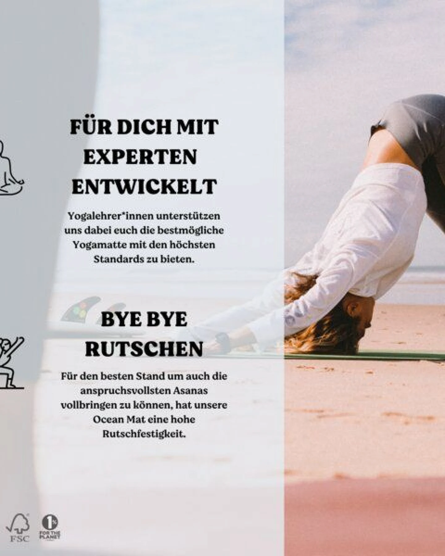Southern Shores Yogamatte aus FSC-zertifiziertem Naturkautschuk- The Ocean Mat – Ansicht 2