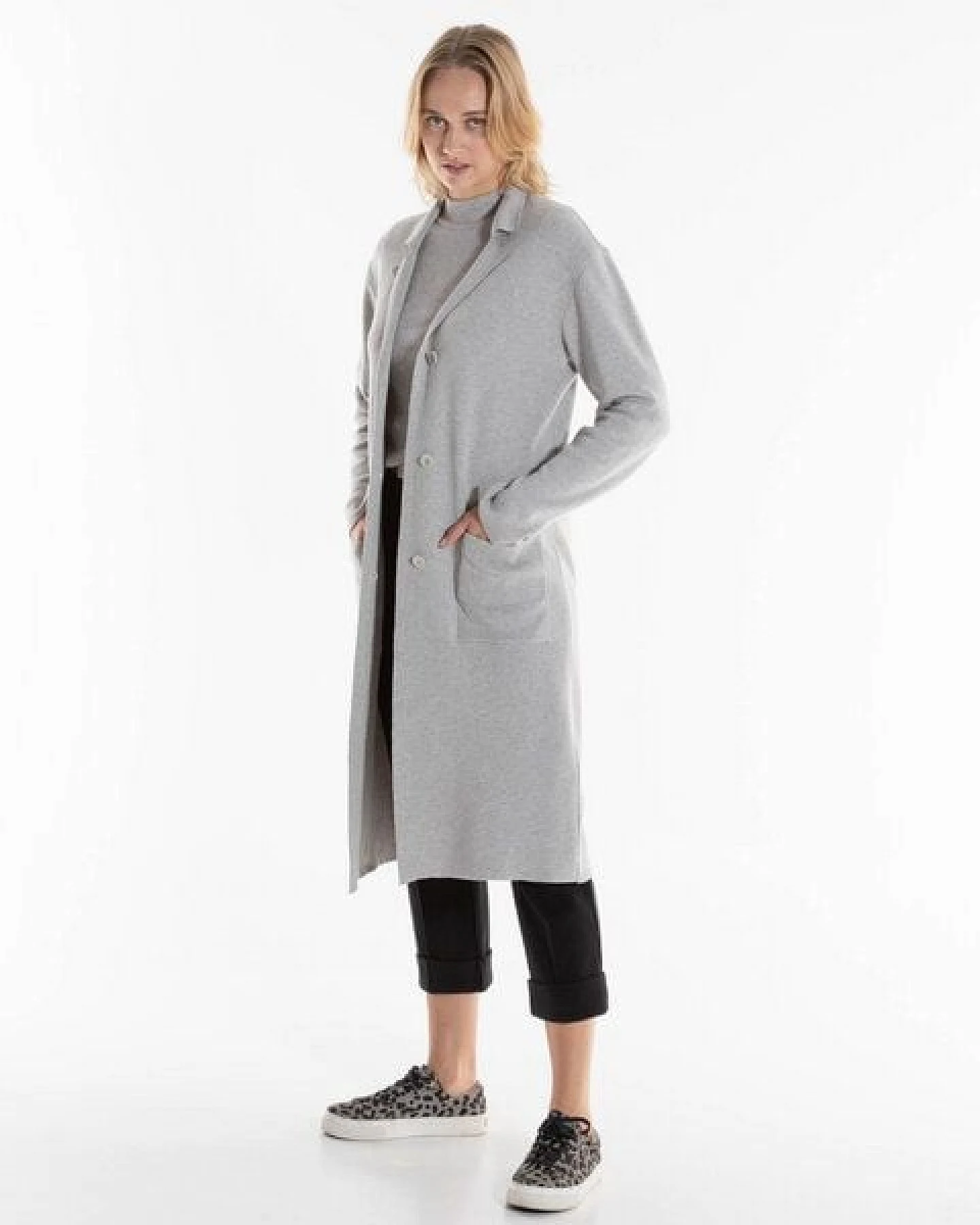 Alma & Lovis Strickmantel aus Bio-Baumwolle – Ansicht 3