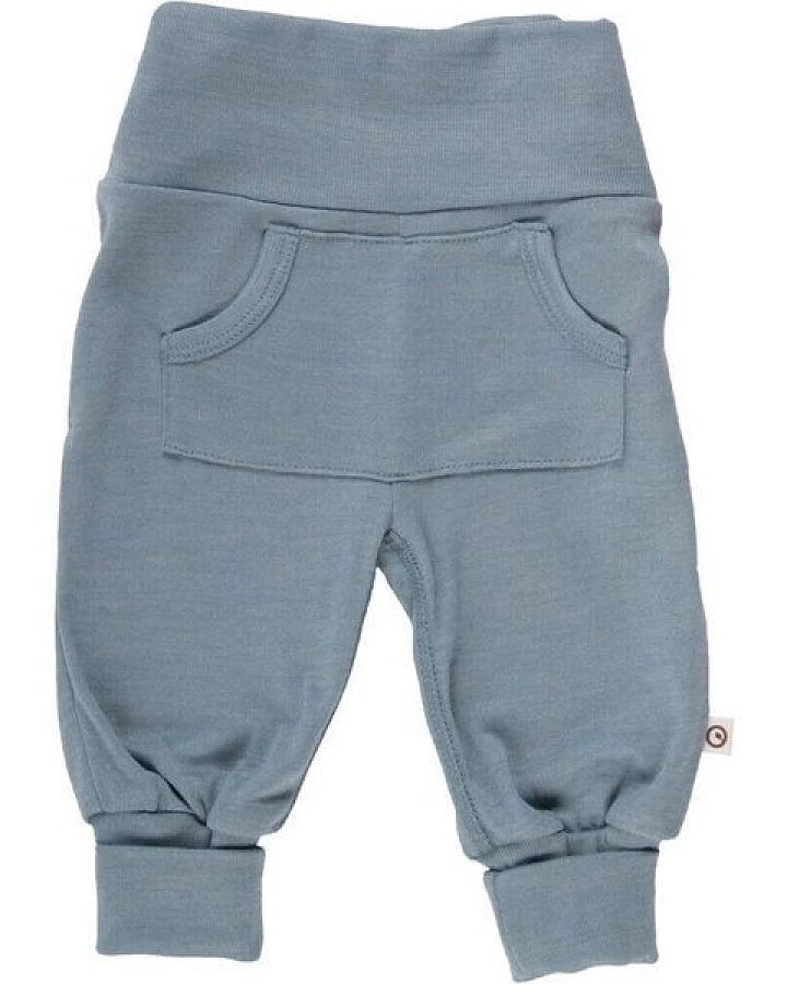 Müsli by Green Cotton Wolle Seide Baby Hose * Lagoon green *