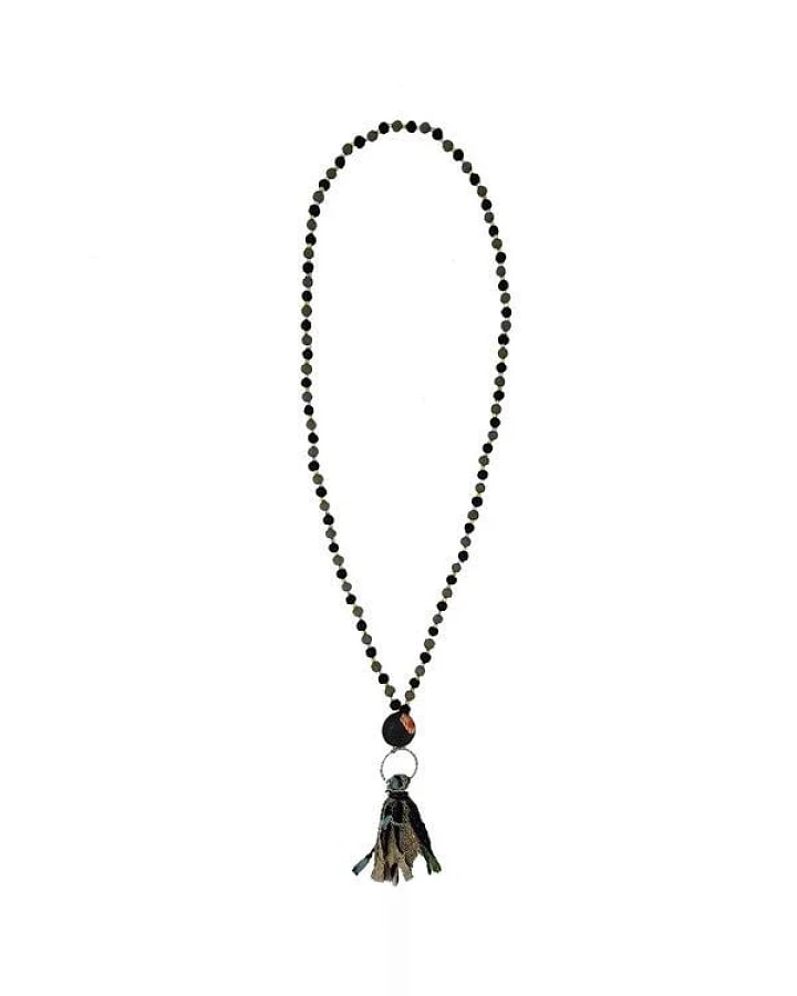 Worldfinds Kantha Tassel Necklace