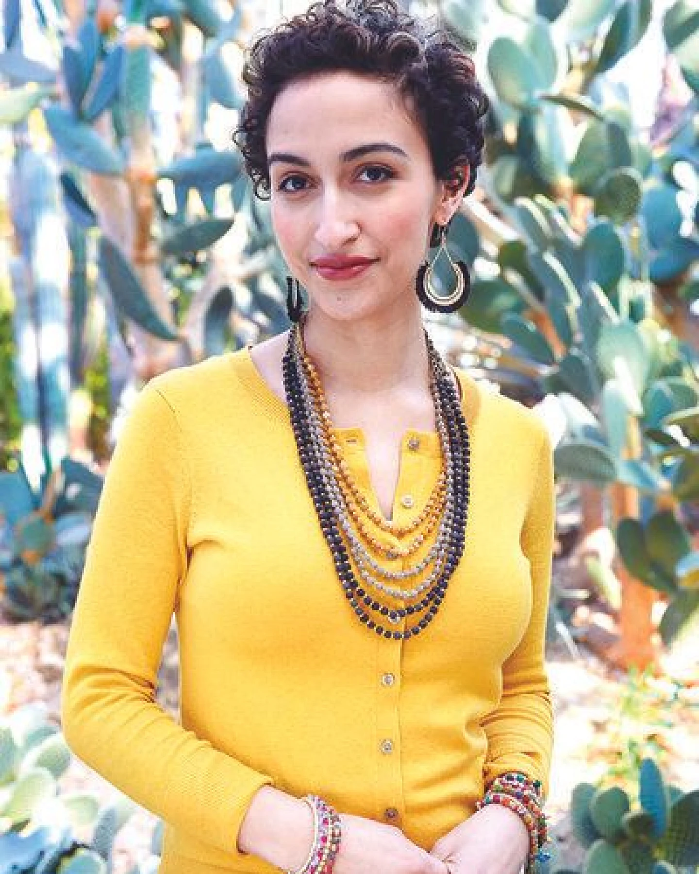 Worldfinds Kantha Kette Sand+Stone – Ansicht 2