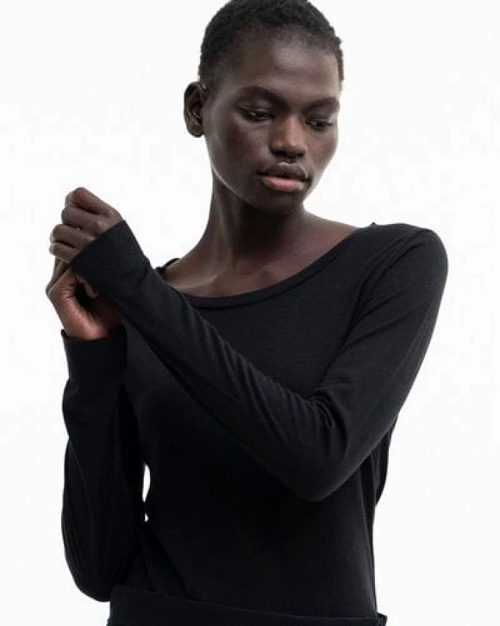 SHIPSHEIP MISTY - Damen Langarmshirt aus TENCEL Lyocell Woll Mix