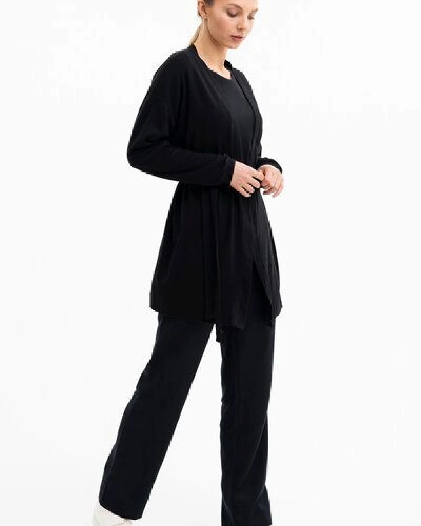 SHIPSHEIP BELTED CARDIGAN - Damen Cardigan aus Bio-Baumwoll Mix – Ansicht 2