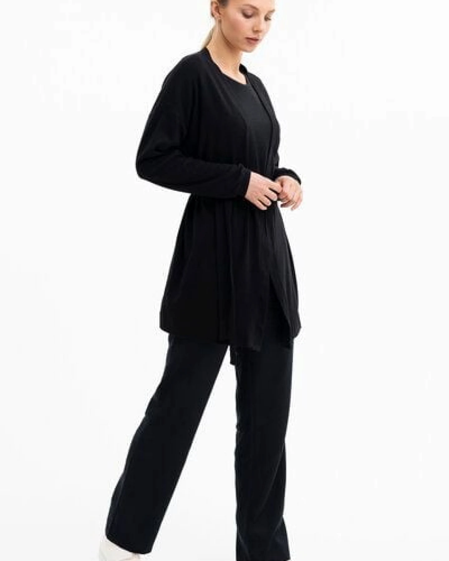 SHIPSHEIP BELTED CARDIGAN - Damen Cardigan aus Bio-Baumwoll Mix – Ansicht 2