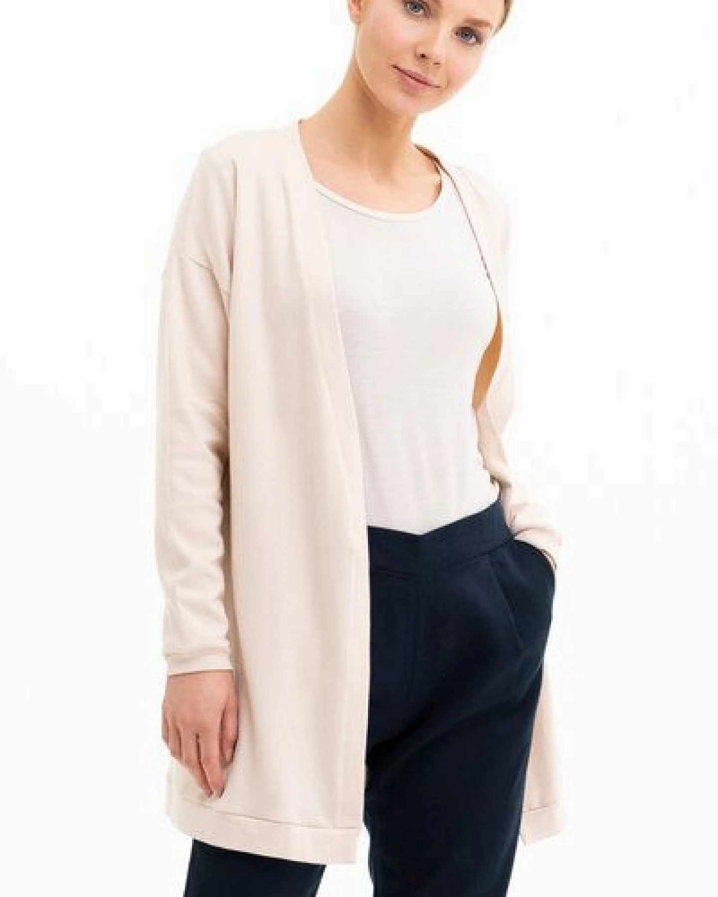 SHIPSHEIP BELTED CARDIGAN - Damen Cardigan aus Bio-Baumwoll Mix – Ansicht 3