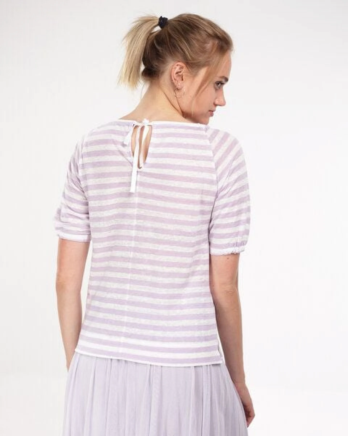 Alma & Lovis Ringel-Blusenshirt aus Leinen – Ansicht 4