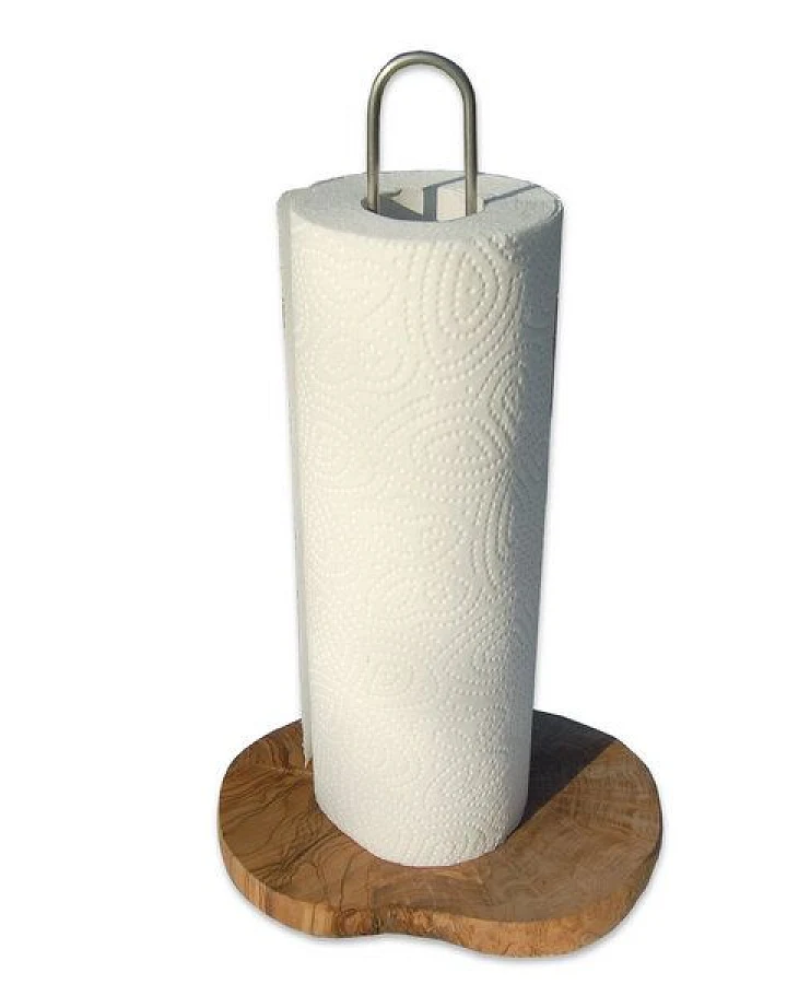 Olivenholz erleben Küchenrollenhalter DESIGN aus Olivenholz
