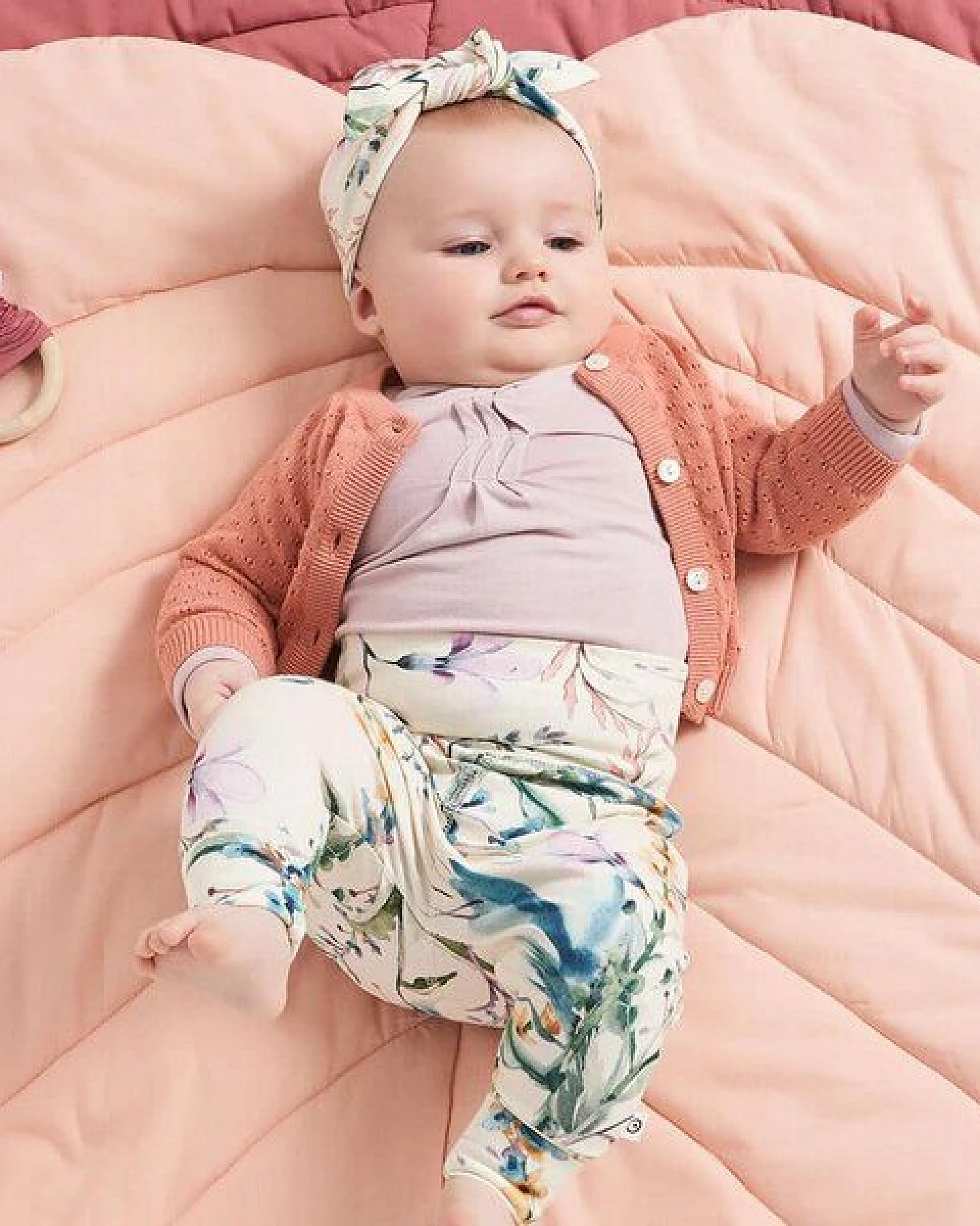Müsli by Green Cotton Baby Strick Cardigan * Dot peach * – Ansicht 2