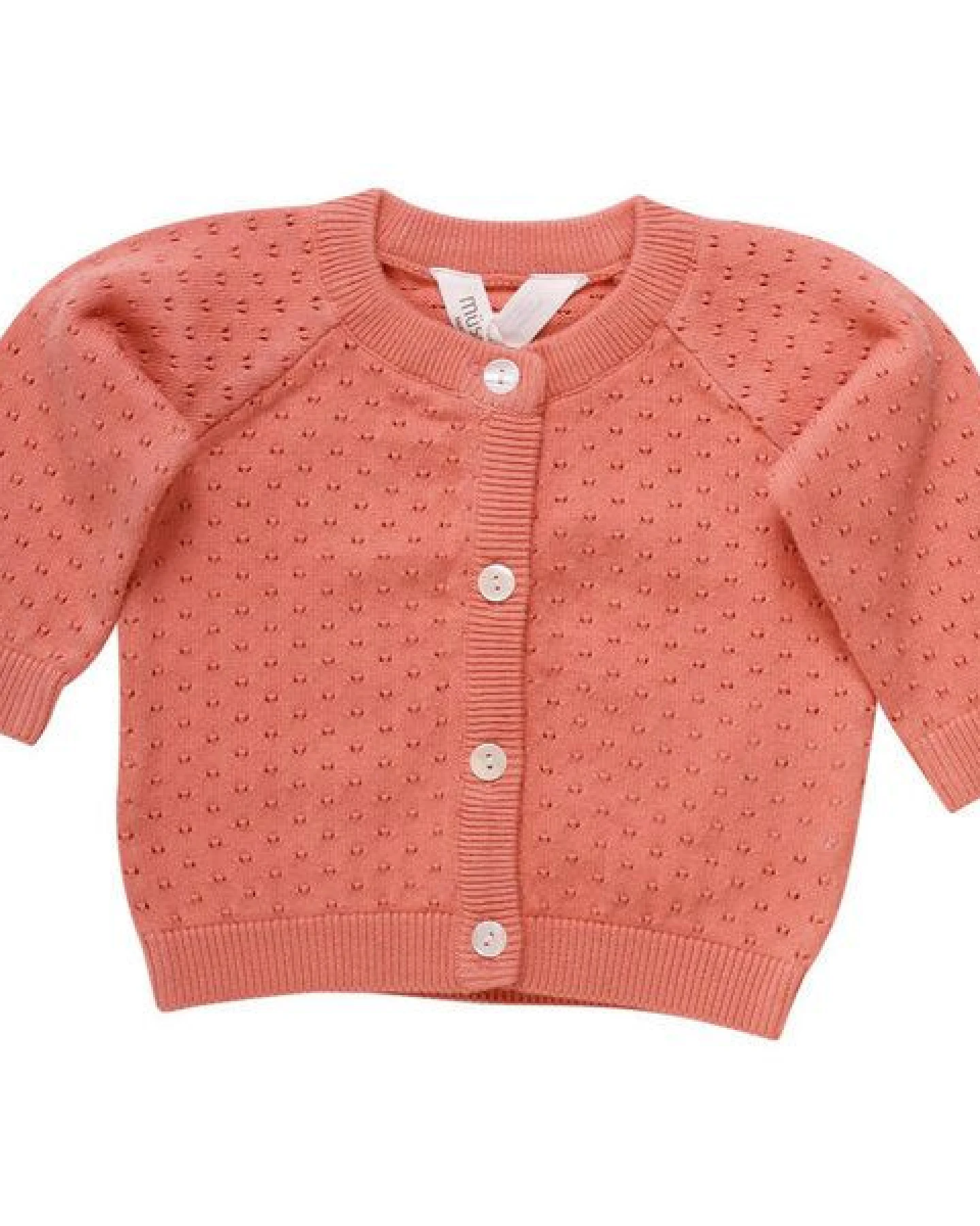 Müsli by Green Cotton Baby Strick Cardigan * Dot peach * – Ansicht 3