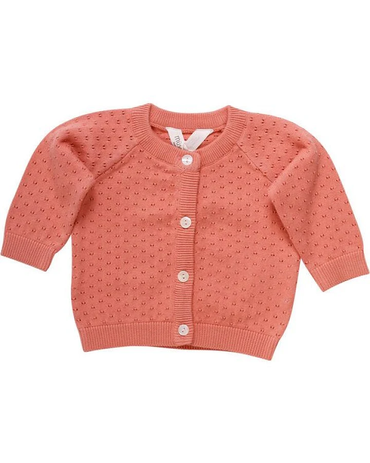 Müsli by Green Cotton Baby Strick Cardigan * Dot peach *