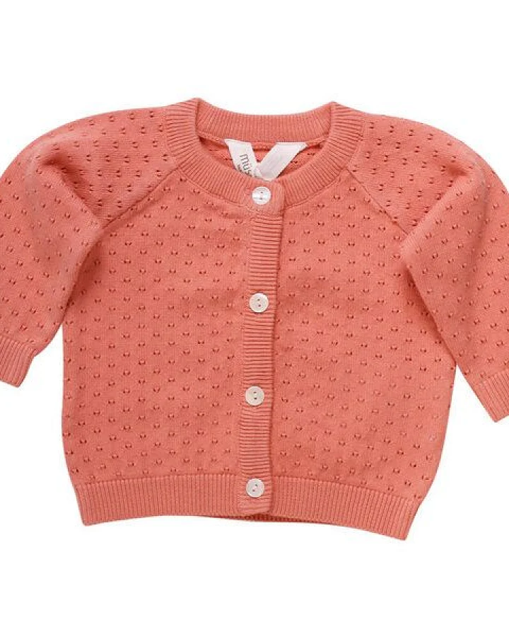 Müsli by Green Cotton Baby Strick Cardigan * Dot peach *