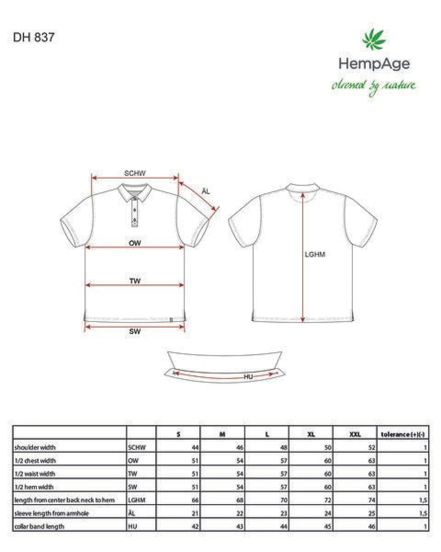 HempAge Herren Poloshirt Hanf/Bio-Baumwolle – Ansicht 2