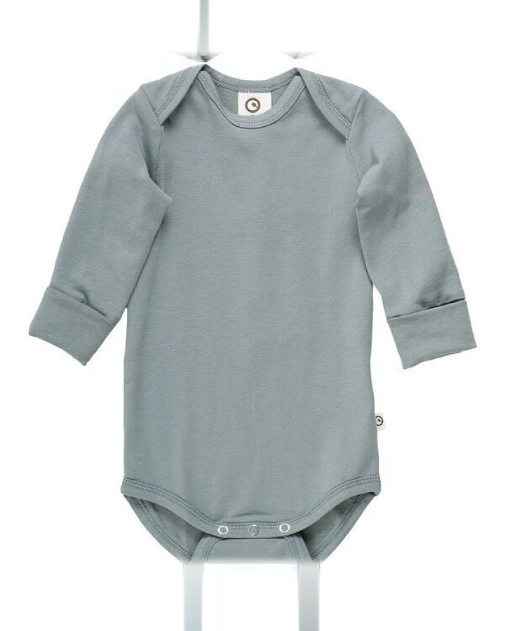 Müsli by Green Cotton Langarm Body *misty green & nile* Bio Baumwolle GOTS