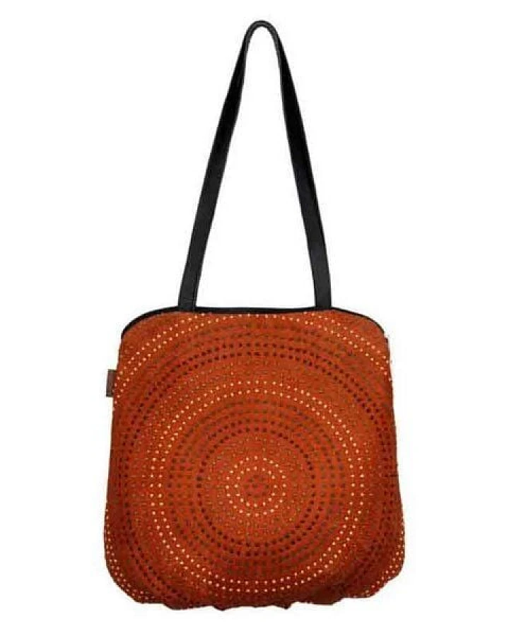 Easy Afric Designs Handtasche Rindentuch "LUSU", Jinjja Natur