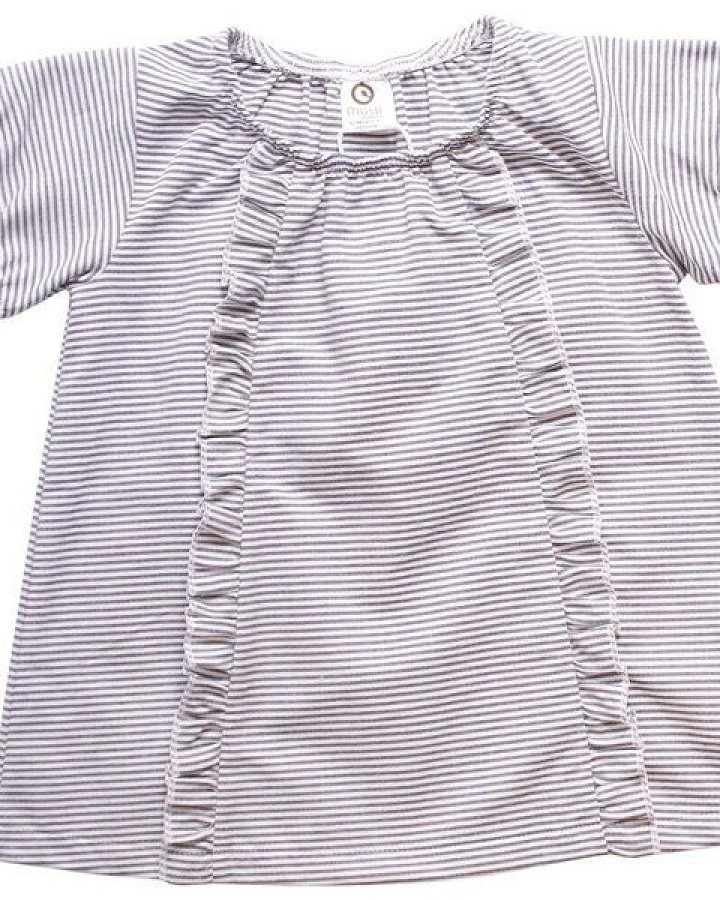 Müsli by Green Cotton Streifen Shirtkleid mit Rüschen