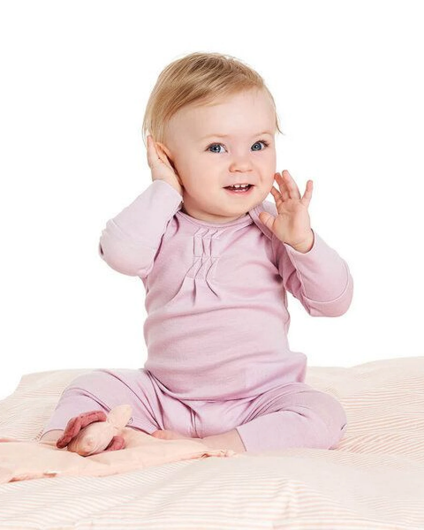 Müsli by Green Cotton Wolle Seide Body *Ruffles Rose* – Ansicht 2
