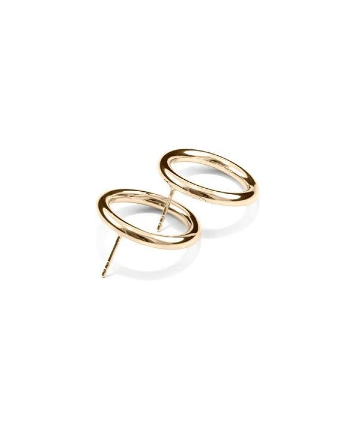Jonathan Radetz Jewellery Stecker BOLD, Gold 585, 14 Karat, Durchmesser 23 mm, Handmade in Germany
