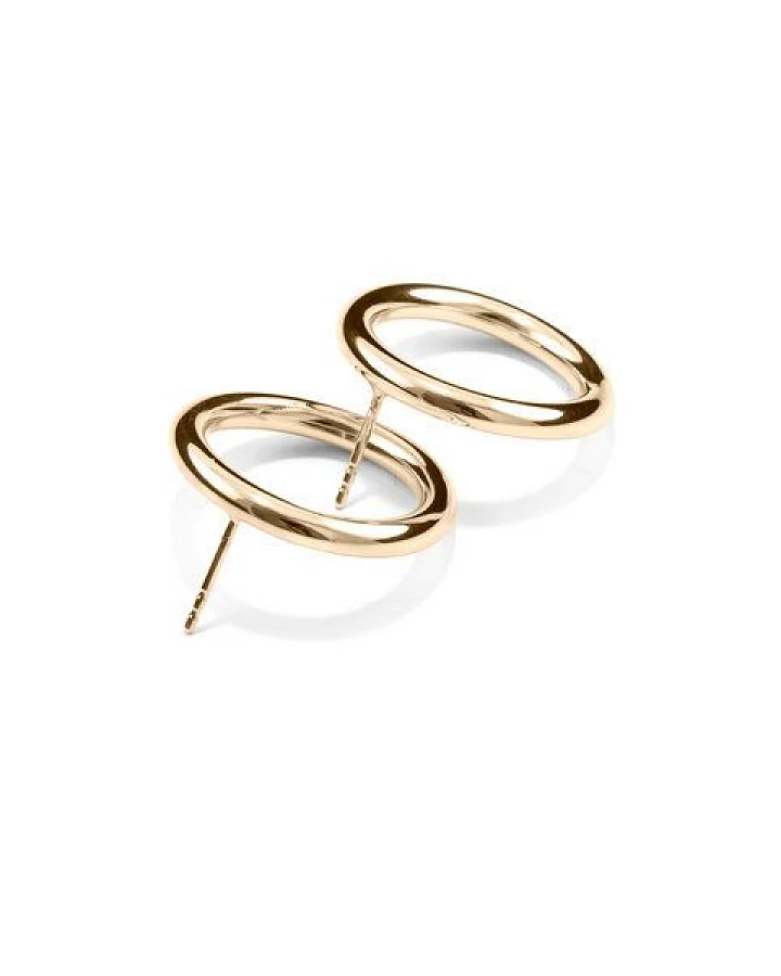 Jonathan Radetz Jewellery Stecker BOLD, Gold 585, 14 Karat, Durchmesser 23 mm, Handmade in Germany