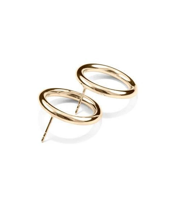 Jonathan Radetz Jewellery Stecker BOLD, Gold 585, 14 Karat, Durchmesser 23 mm, Handmade in Germany