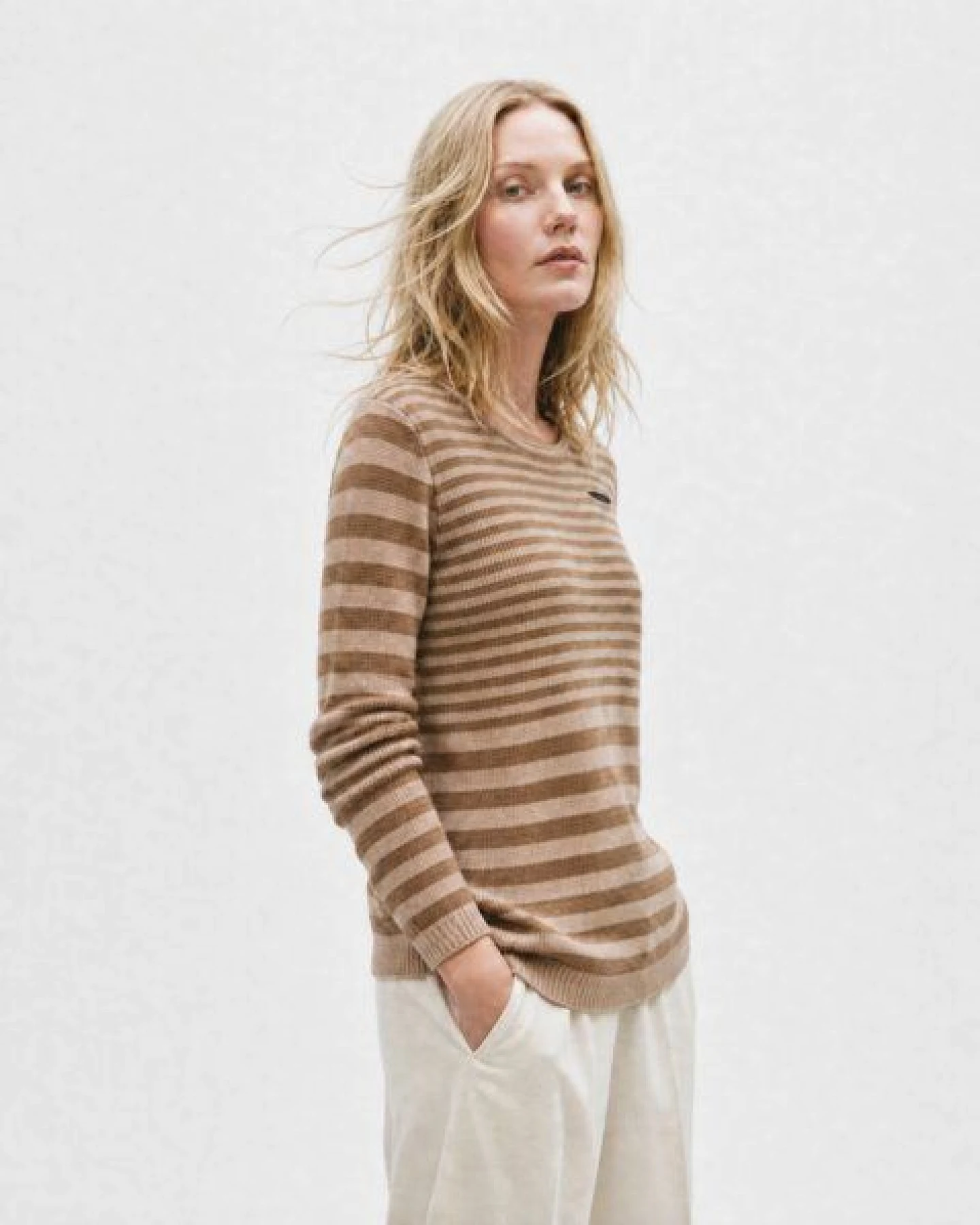 KARINFRAIDENRAIJ PULLOVER ISAURA VICUNIA/PALE ROSA – Ansicht 3