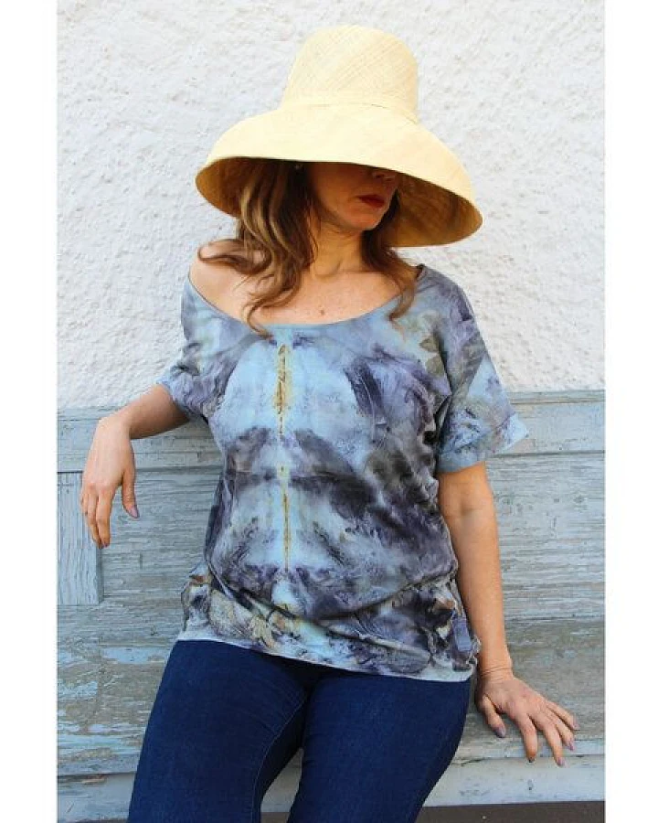 B.e Quality Naturdruck - Einheitsgröße - Kurzärmliges Maxi-T-Shirt, Bio-Pima Baumwolle