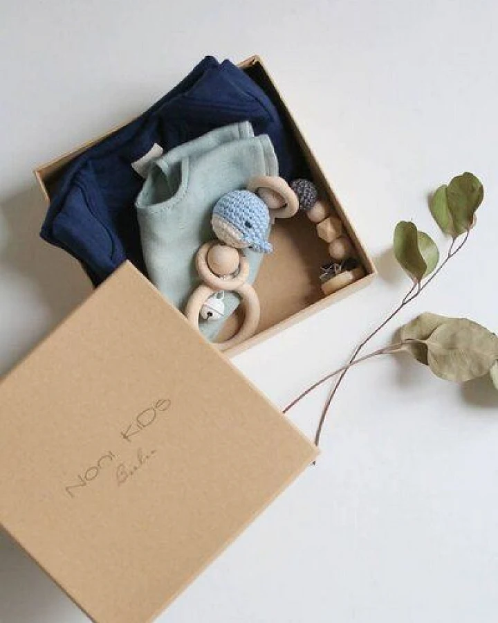 NoniKids Berlin NoniKids Geschenkebox * marine & aqua * I GOTS & Bio