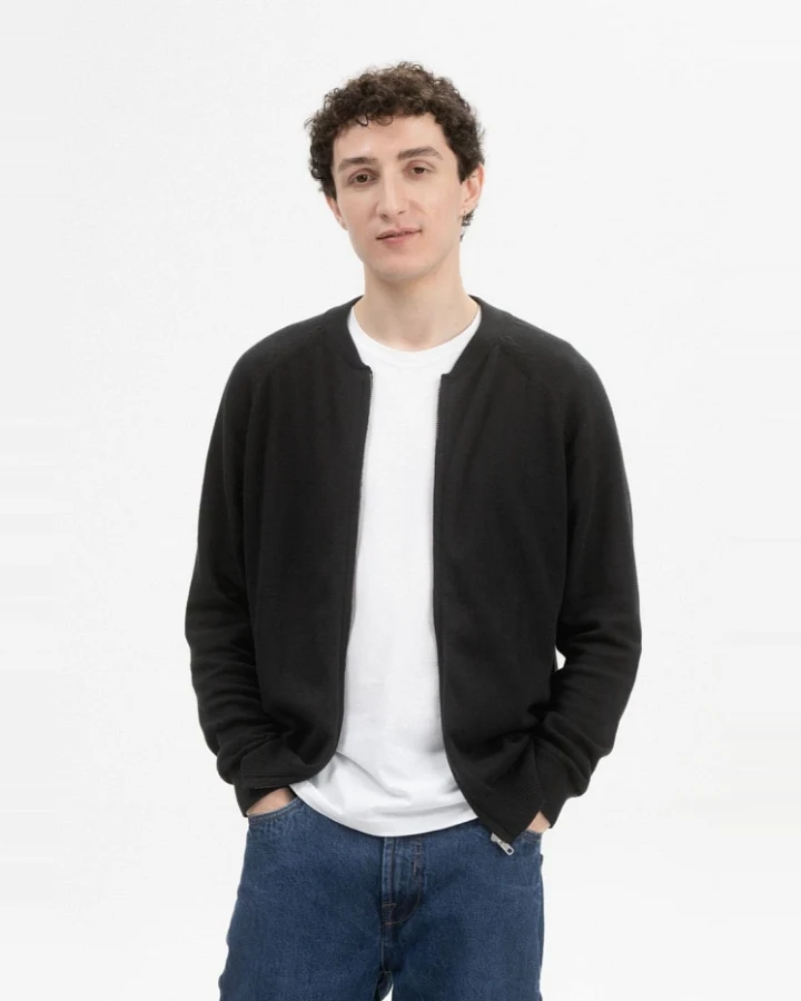 MELA Herren vegan Strickjacke Shamial Schwarz