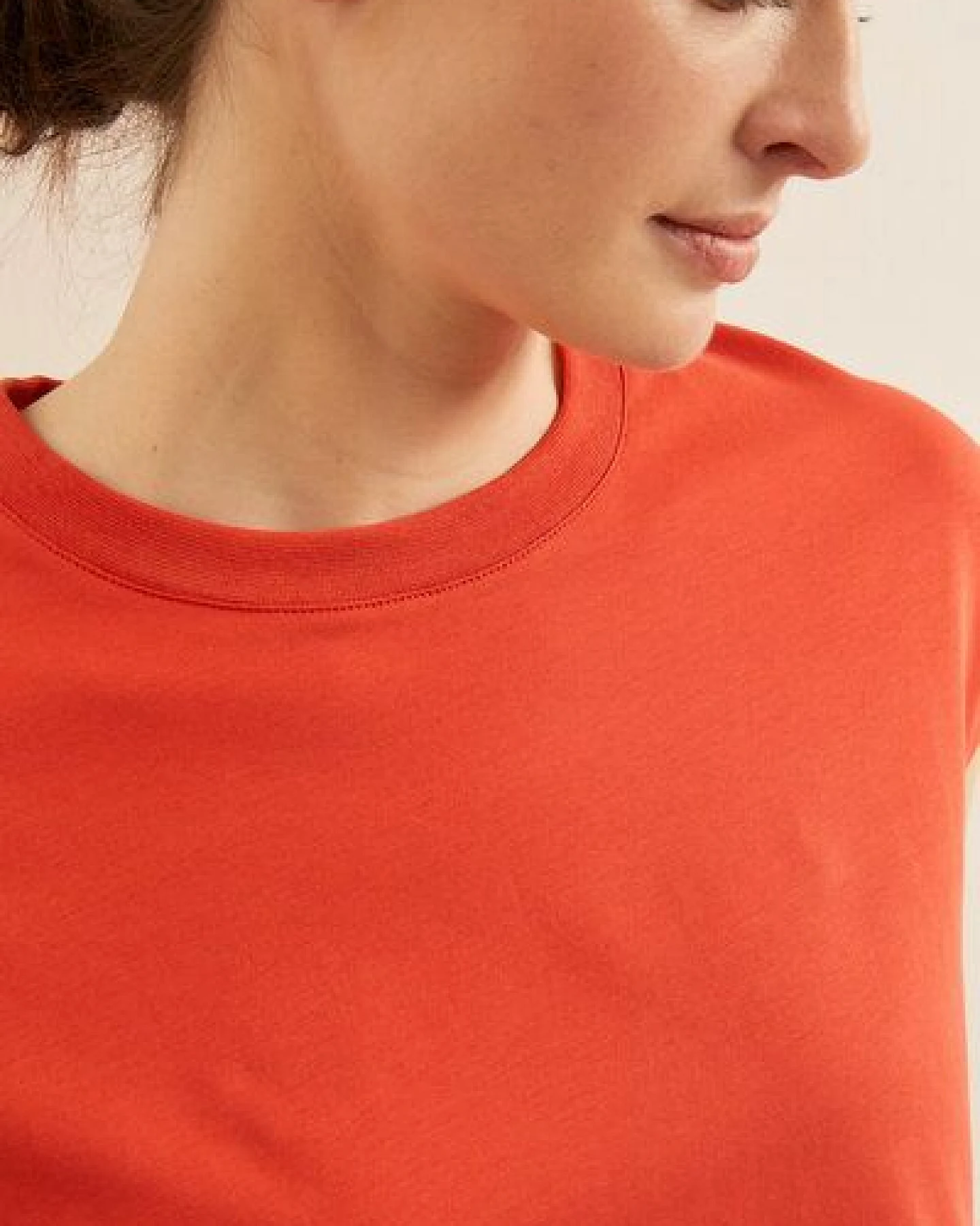 LANIUS Shirt mit überschnittener Schulter aus Bio-Baumwolle GOTS – Ansicht 2