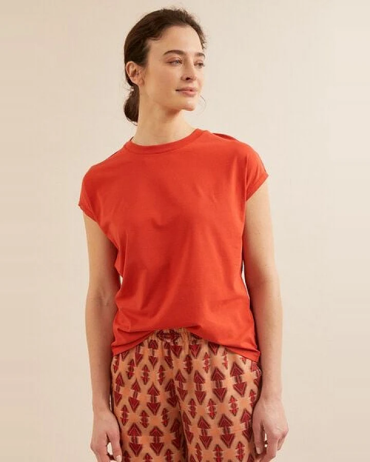 LANIUS Shirt mit überschnittener Schulter aus Bio-Baumwolle GOTS
