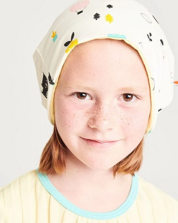 Cheeky Apple Beanie-Haube aus Bio-Baumwolle "Lief Leven/Vanilla"