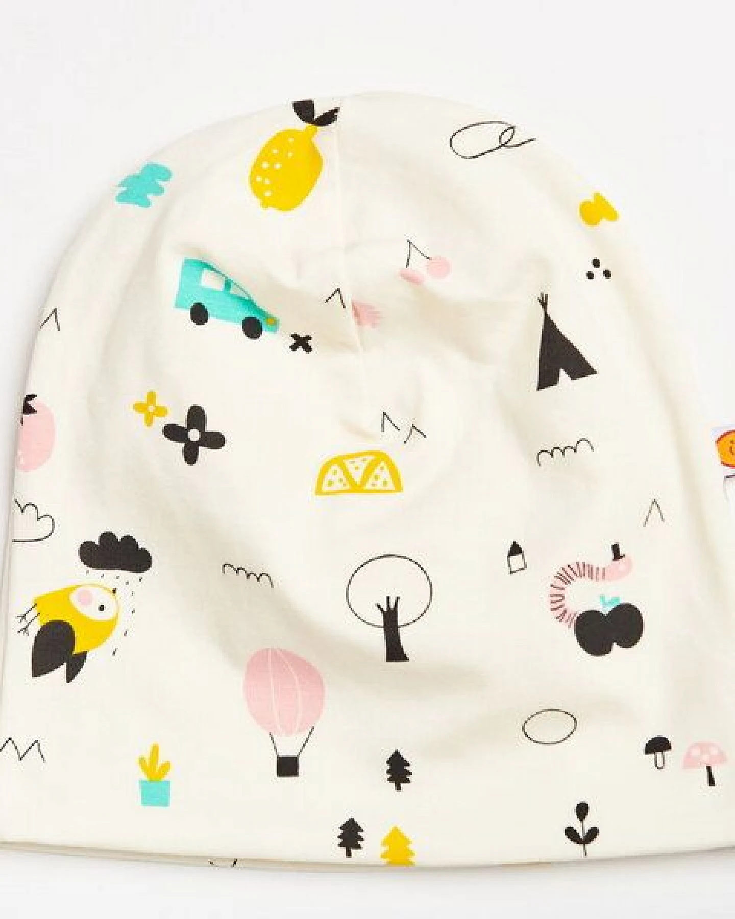 Cheeky Apple Beanie-Haube aus Bio-Baumwolle "Lief Leven/Vanilla" – Ansicht 2