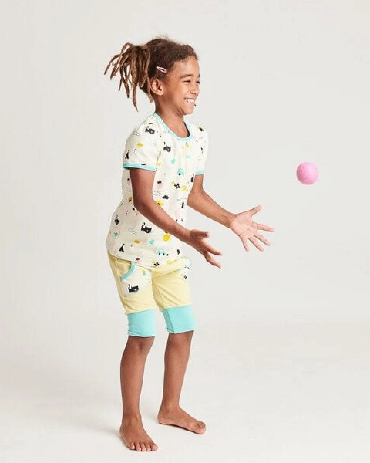 Cheeky Apple 3/4 Hose aus Bio-Baumwolle "Jersey Vanilla/Lief Leven" – Ansicht 4