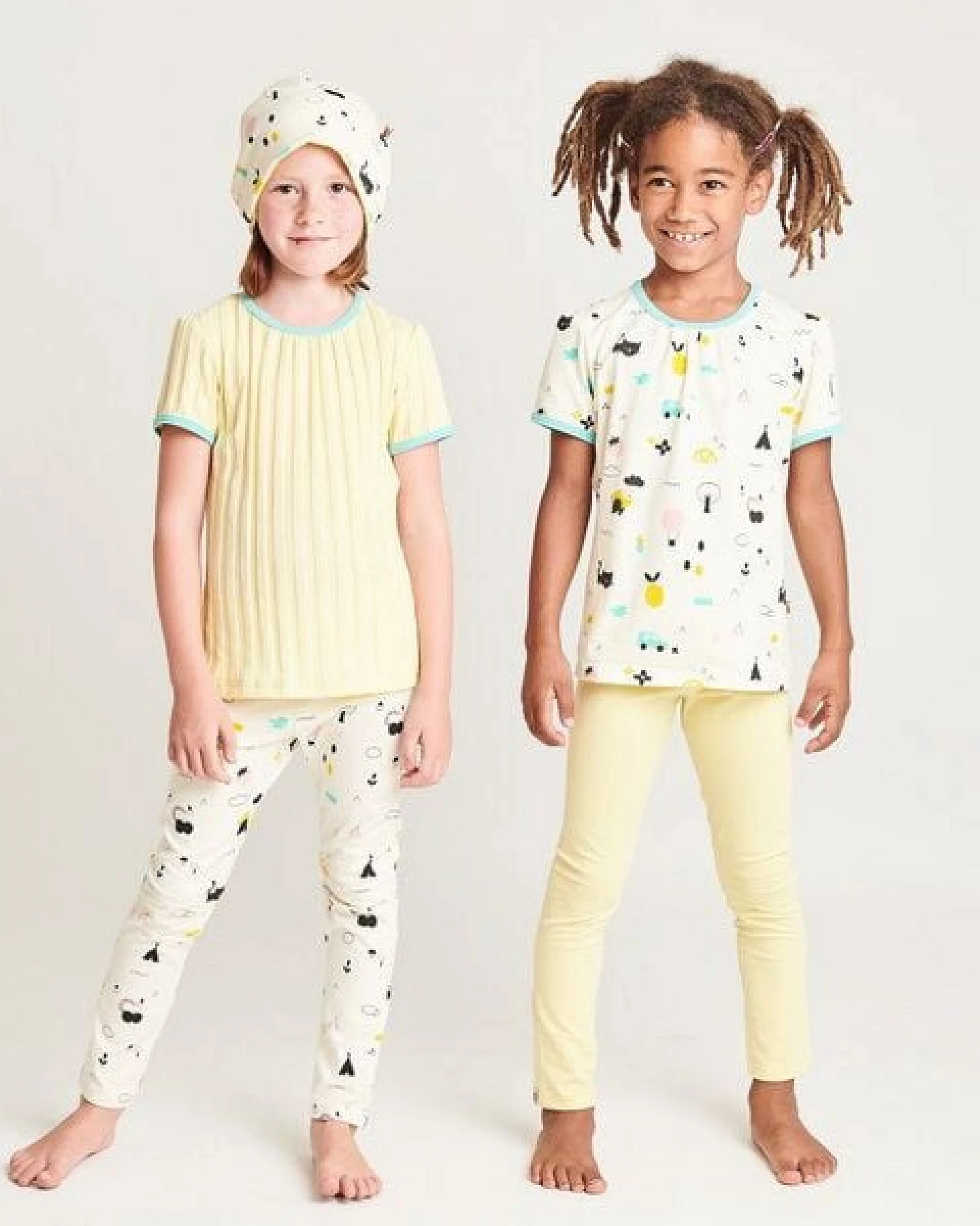 Cheeky Apple Leggings aus Bio-Baumwolle "Jersey Pastellfarben" – Ansicht 4