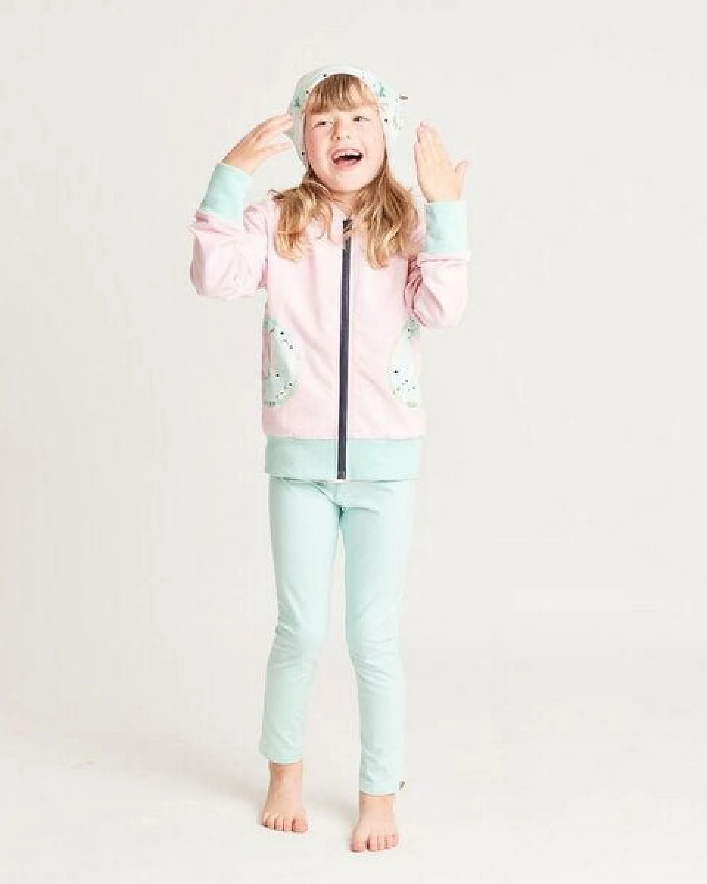 Cheeky Apple Leggings aus Bio-Baumwolle "Jersey Pastellfarben" – Ansicht 4
