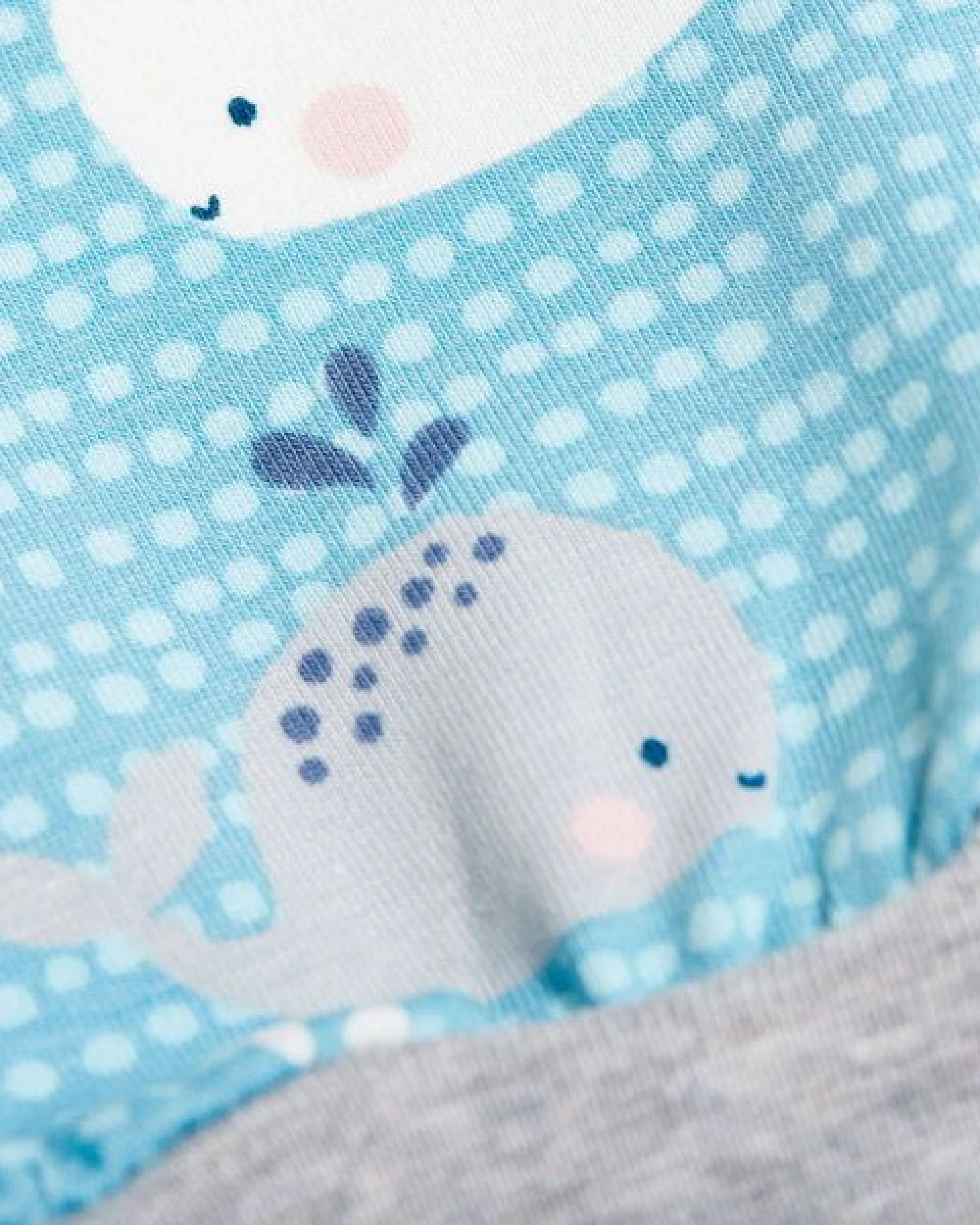 Cheeky Apple Pumphose aus Bio-Baumwolle "Wale" Blau/Zartrosa/Grau – Ansicht 3
