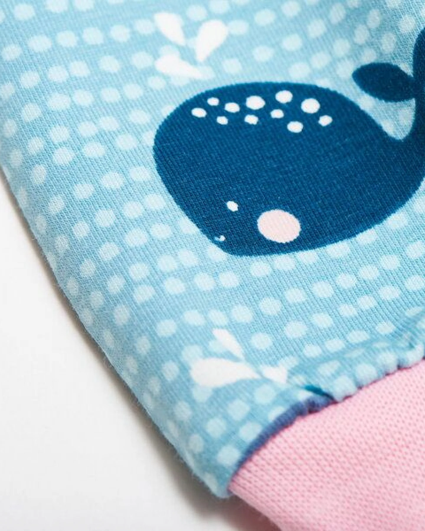 Cheeky Apple Pumphose aus Bio-Baumwolle "Wale" Blau/Zartrosa/Grau – Ansicht 3
