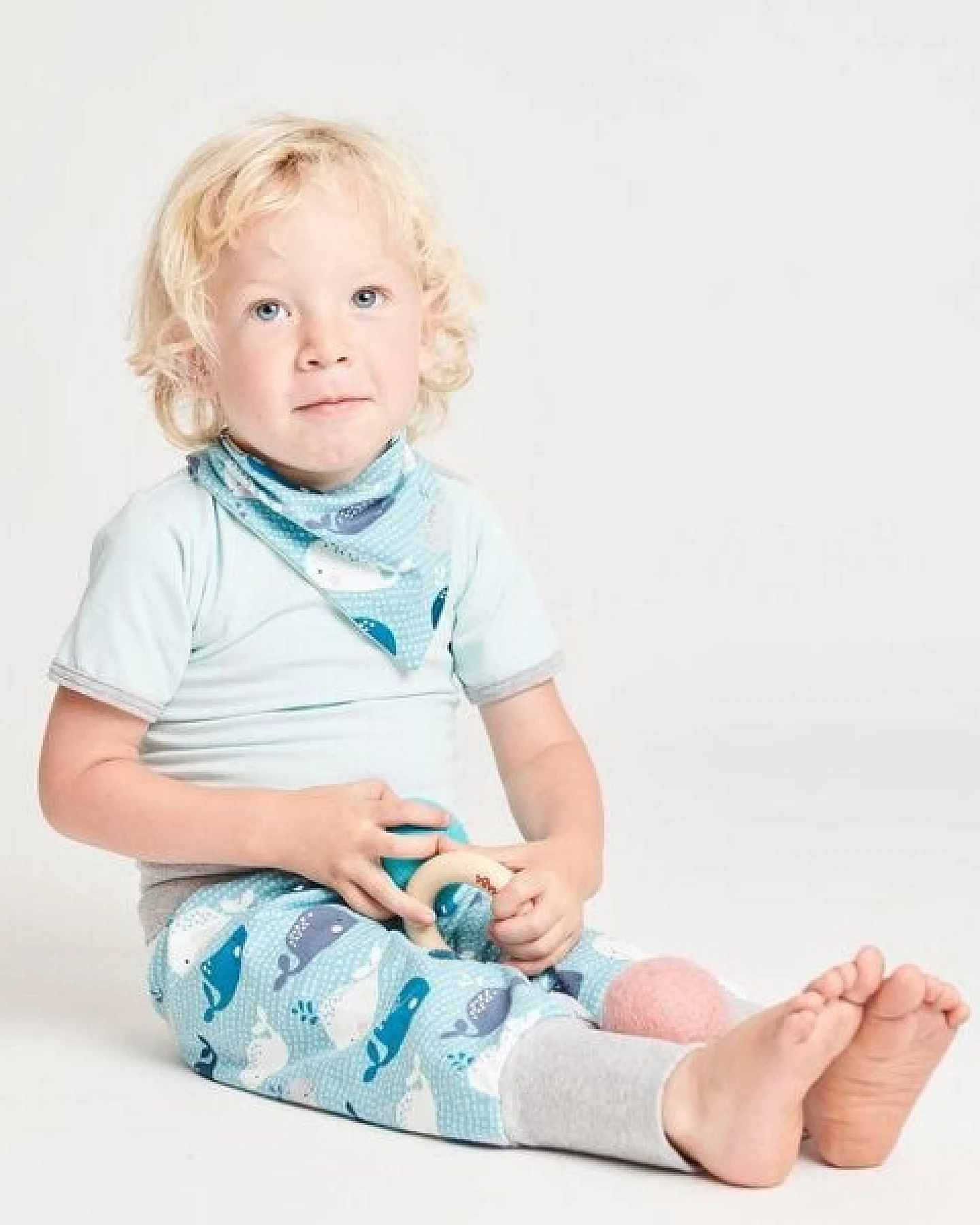 Cheeky Apple Kurzarm-Body aus Bio-Baumwolle "Pastell Uni" Rosa/Türkis/Hellblau – Ansicht 4