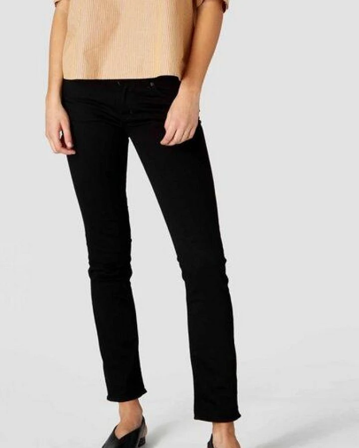 Kings Of Indigo Emi Mid Rise Straight Stay Black