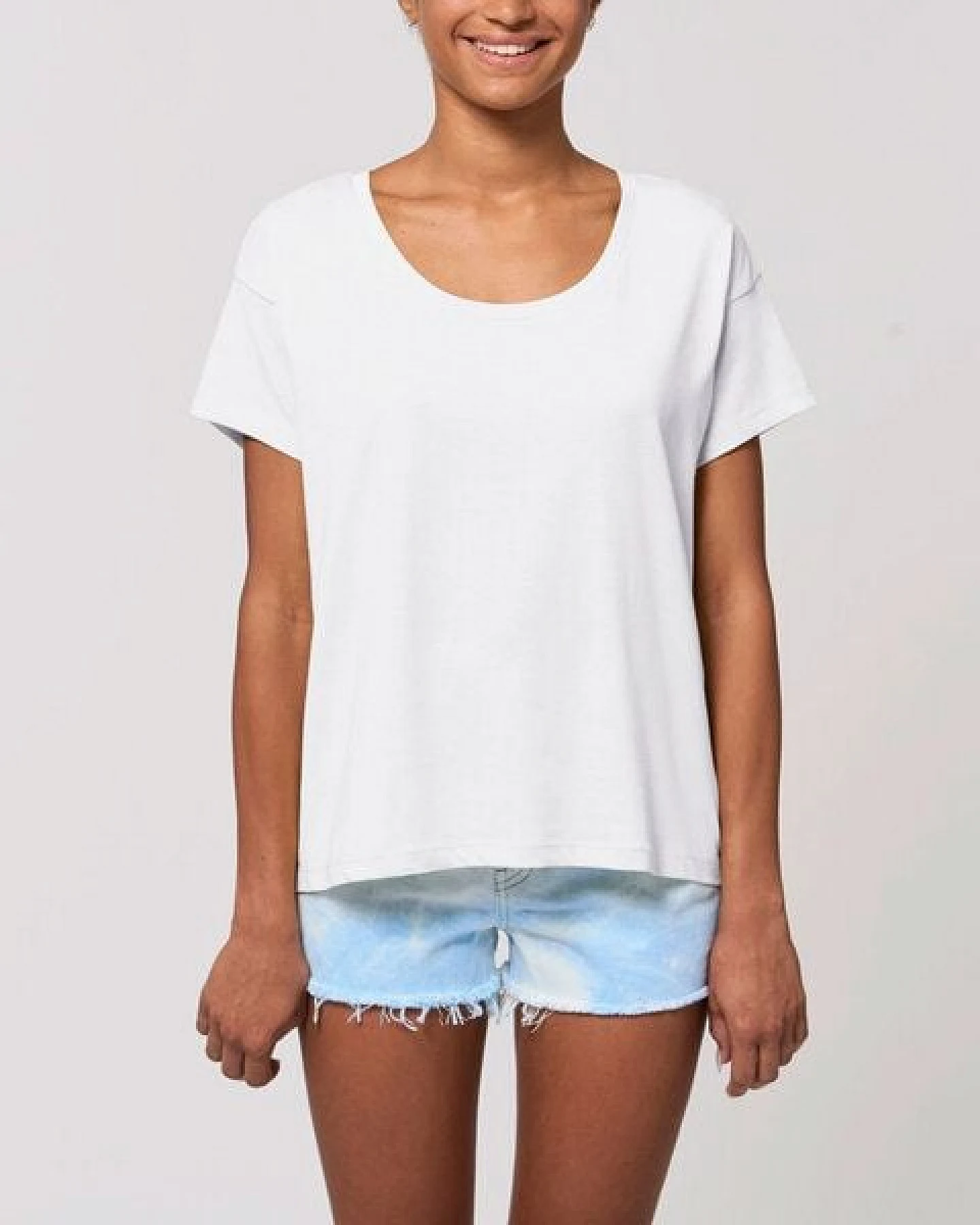 YTWOO Locker geschnittenes Damen T-Shirt aus Bio Baumwolle – Ansicht 2