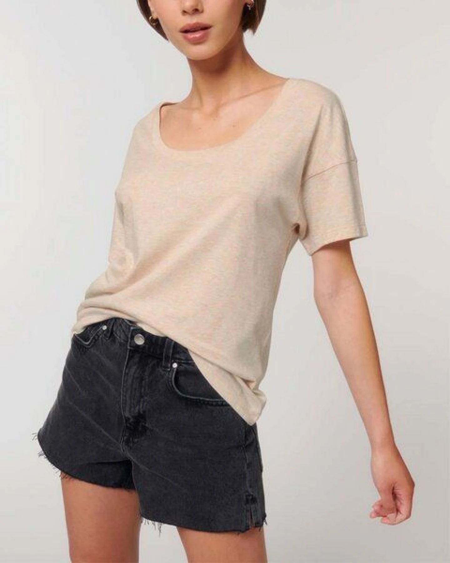 YTWOO Locker geschnittenes Damen T-Shirt aus Bio Baumwolle – Ansicht 2