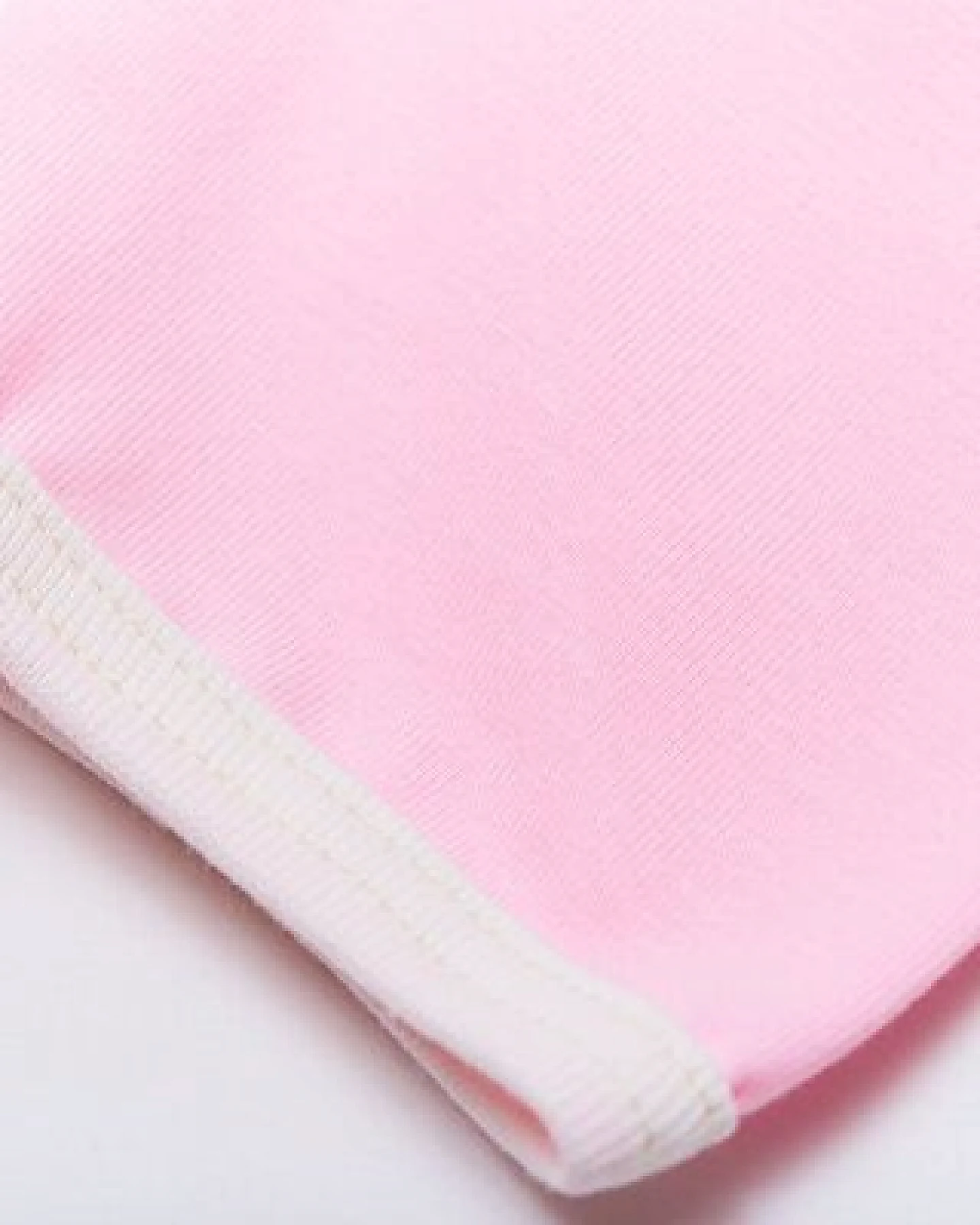 Cheeky Apple Kurzarm-Body aus Bio-Baumwolle "Baby Basic Uni" Hellrosa/Weiß – Ansicht 2