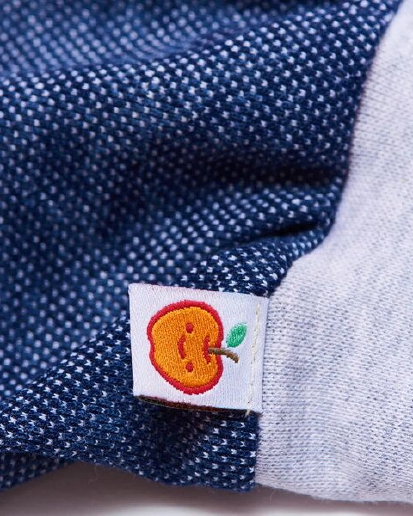 Cheeky Apple Pumphose aus Bio-Baumwolle "Baby Basic Pique" Jeansblau/Grau – Ansicht 2