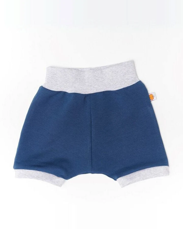 Cheeky Apple Basic-Shorts für Babys und Kinder aus Bio-Baumwolle "Baby Basic Summersweat" Indigoblau/Grau