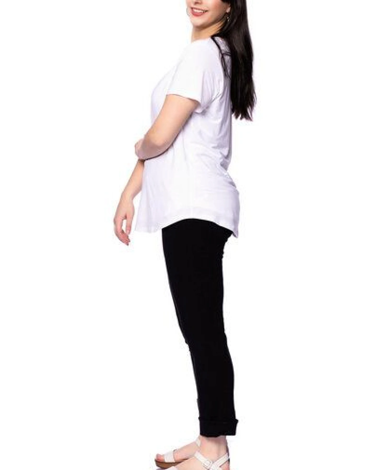 Milchshake CASSI zweilagiges Oversized Umstands- und Stillshirt aus Tencel-Modal – Ansicht 4