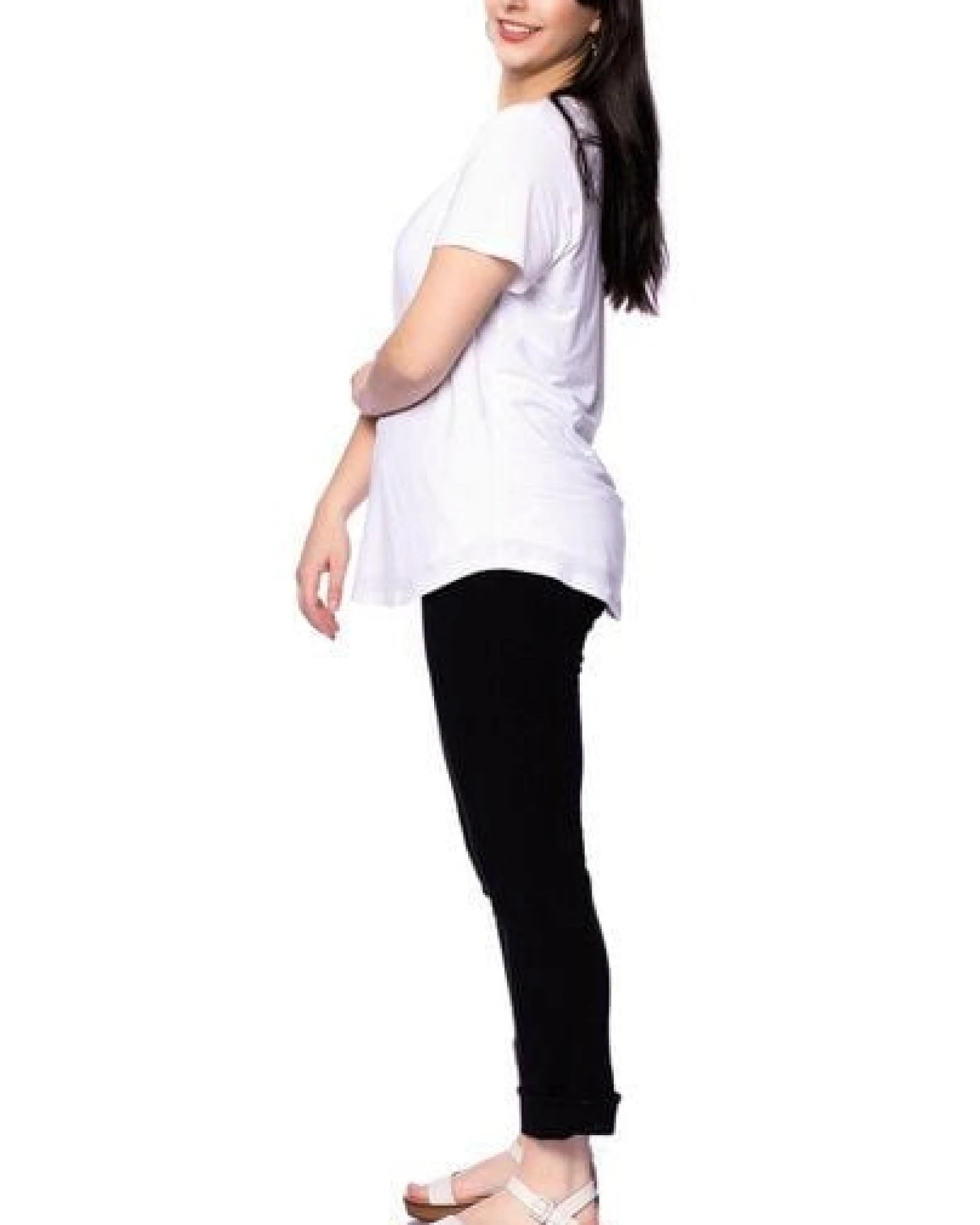 Milchshake CASSI zweilagiges Oversized Umstands- und Stillshirt aus Tencel-Modal – Ansicht 4