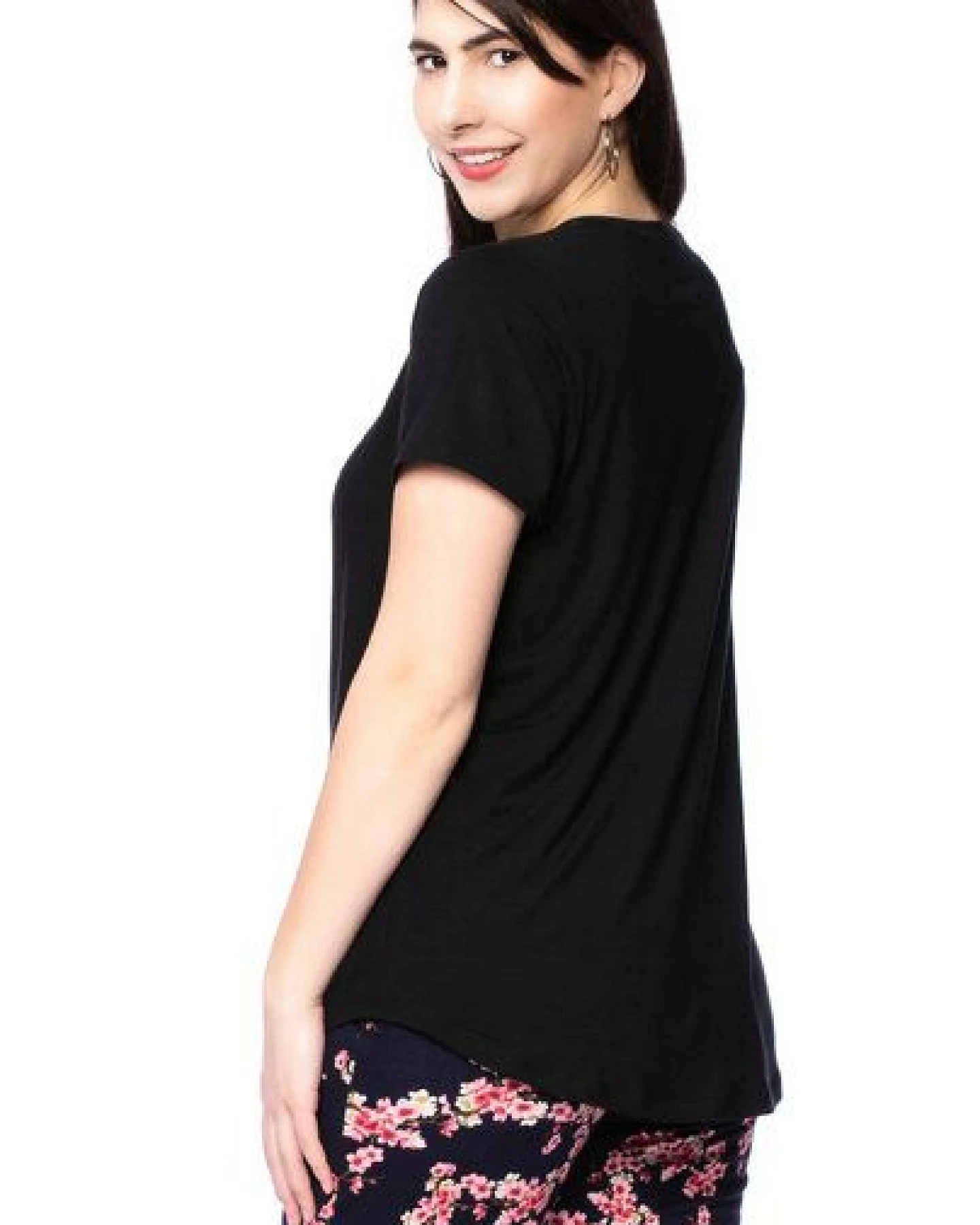 Milchshake CASSI zweilagiges Oversized Umstands- und Stillshirt aus Tencel-Modal – Ansicht 3