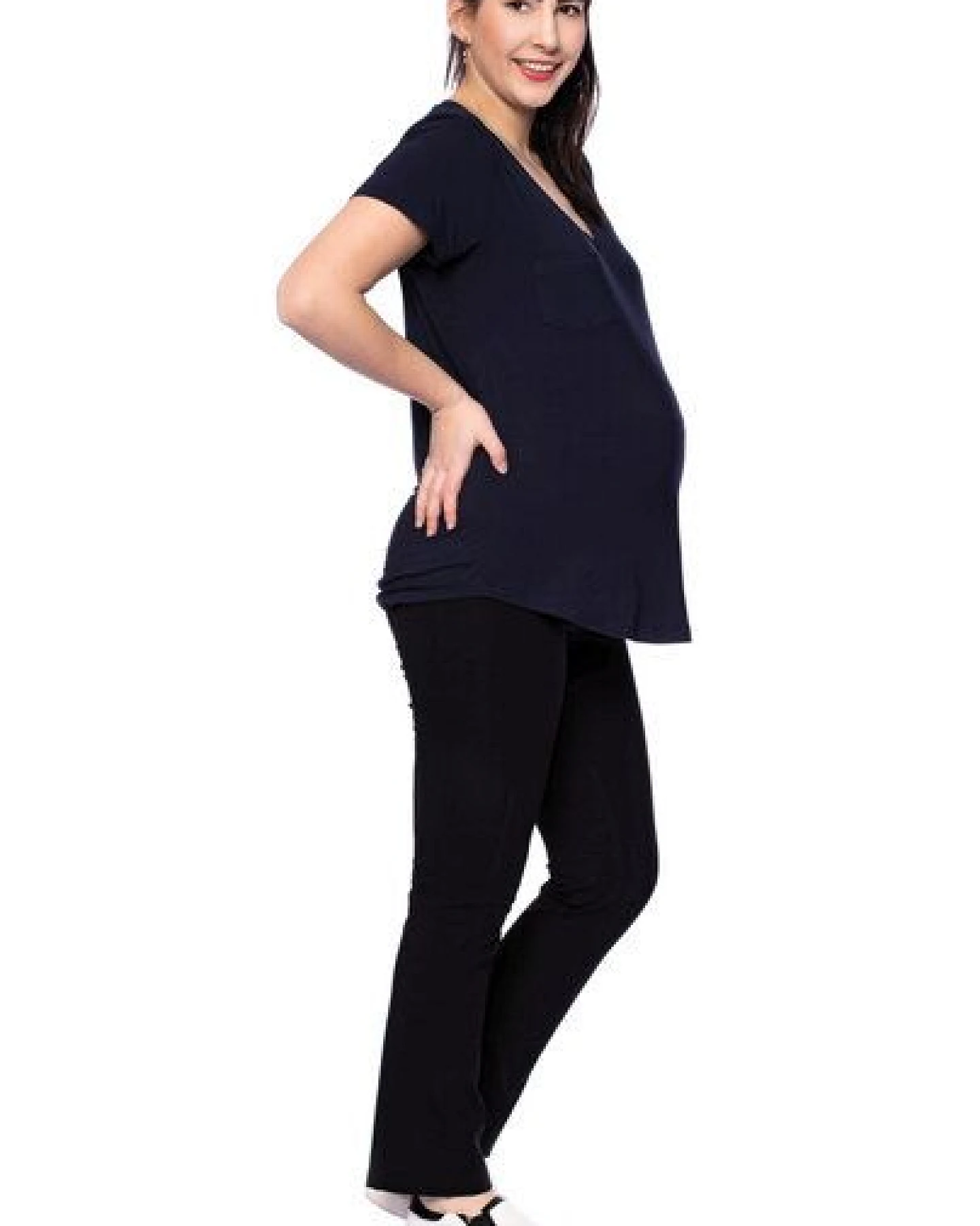 Milchshake CASSI zweilagiges Oversized Umstands- und Stillshirt aus Tencel-Modal – Ansicht 3